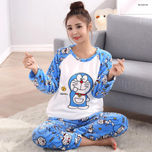 Thick Warm Coral Velvet Pyjamas Sets For Women Autumn Winter Flannel Female Cartoon Panda Unicorn Hooded Animal Pants Sleepwear - DirectM