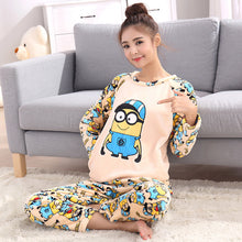 Thick Warm Coral Velvet Pyjamas Sets For Women Autumn Winter Flannel Female Cartoon Panda Unicorn Hooded Animal Pants Sleepwear - DirectM