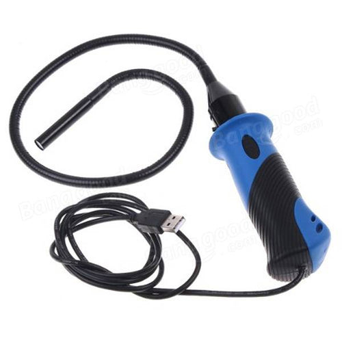 7mm 6LED Waterproof Flexible USB Endoscope Waterproof Inspection Camera Borescope with Handle - DirectM