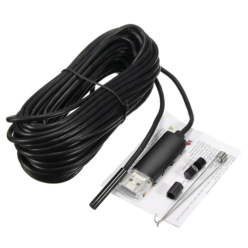 Black 5.5mm 6 LED Waterproof 2 in 1 USB Endoscope  640x480 Inspection Borescope Tube Snake Camera For Android Phone OTG - DirectM