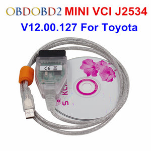 Newest V12.00.127 Mini VCI For TIS Techstream Standard OBD2 Communication Interface MINI-VCI Car Diagnostic Cable And Connector - DirectM