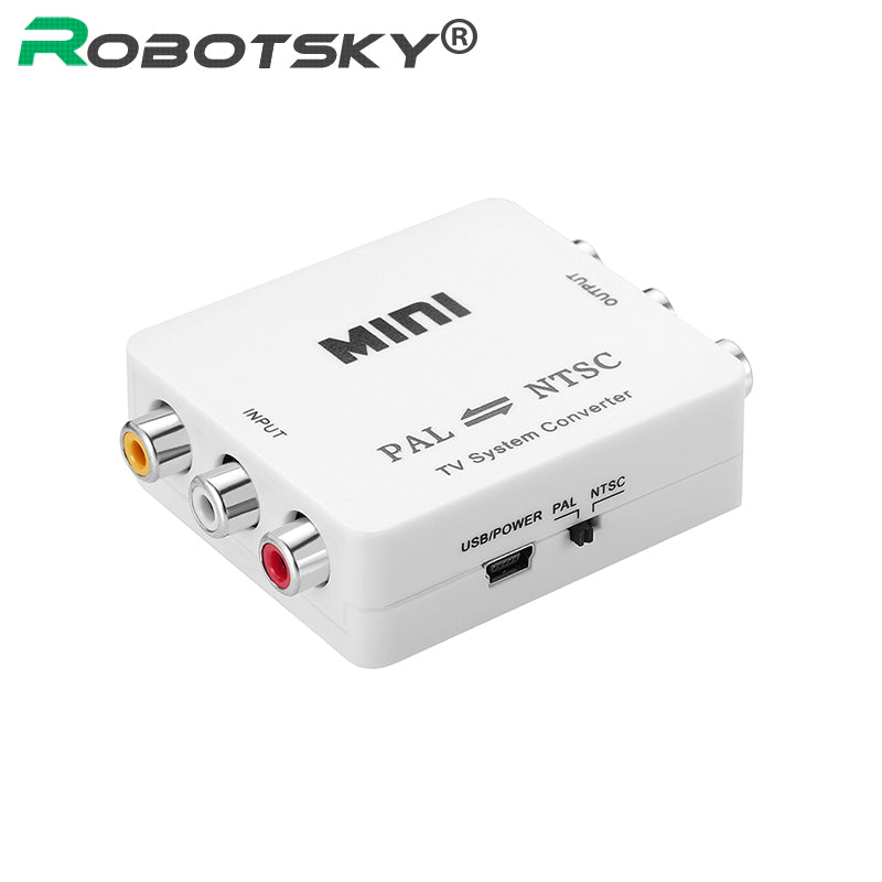 Real 1080P Chip HD Mini TV System Converter PAL to NTSC Adapter for DVD/VCR/DVR/PS2/TV/Monitor/Projector PAL/ NTSC switch - DirectM