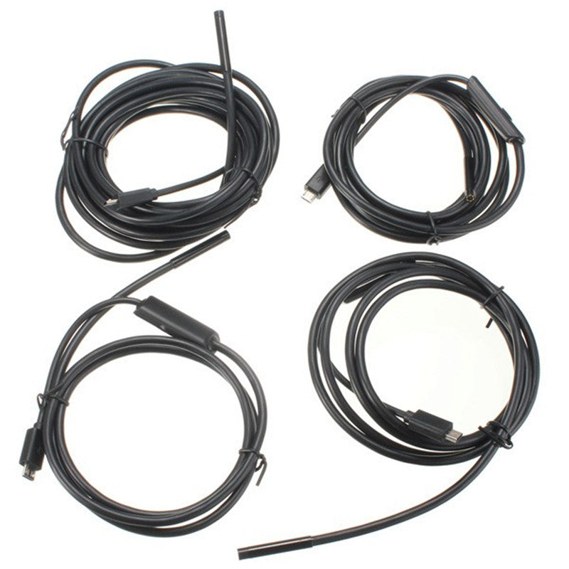 Hot Sale 1M 1.5M 2M 3.5M 7mm IP67 Waterproof USB Endoscope 6 LED Inspection Borescope Tube Snake Camera For Android PC - DirectM
