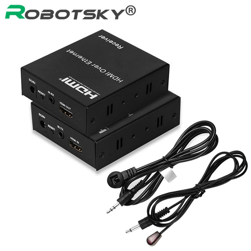 1080P HDMI Extender 120m over TCP/IP Cat5e/6 Ethernet Cable HDMI Infrared Transmitter/ Receiver WIth IR with Box - DirectM