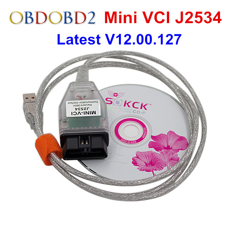Latest V12.00.127 MINI VCI Interface FOR TOYOTA TIS Techstream MINI-VCI FT232RL Chip J2534 OBD2 Diagnostic Cable Free Ship - DirectM