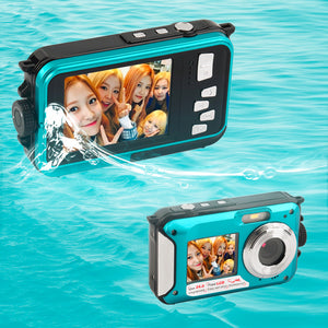 2.7 inch TFT Digital Camera Waterproof 24MP MAX 1080P Double Screen 16x Digital Zoom Camcorder Built-in loudspeaker Micphone - DirectM