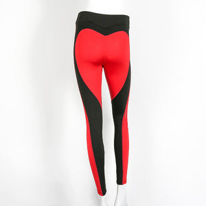 Patchwork Heart-Shaped Sexy Ladies Fitness leggings - DirectM