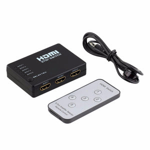 Portable 5 In 1 1.4 Version 1080P HDMI Switch Switcher HD Video Support HDMI Splitter With Remote Control - DirectM