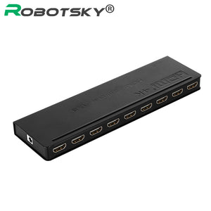 Mini HDMI Splitter 1x8 HDMI Converter adapter Amplifier HD Switch 1 to 8 displays 1.4V 3D Full 4Kx2k 1080p for HDTV Xbox PS4 - DirectM