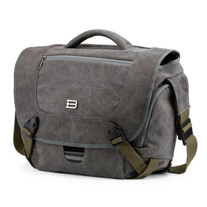 BAGSMART Camera Messenger Shoulder Bag for SLR/DSLR Cameras & 15.6" Macbook Pro 15.5L. Grey - DirectM