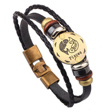12 Constellations Leather Fashion Bracelet - DirectM