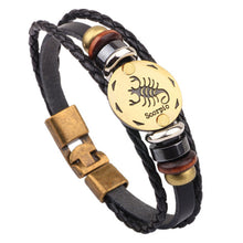 12 Constellations Leather Fashion Bracelet - DirectM