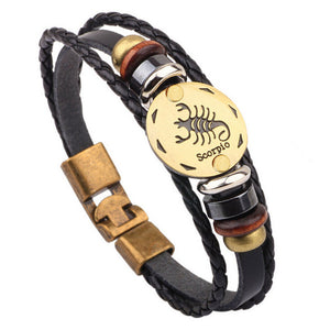 12 Constellations Leather Fashion Bracelet - DirectM