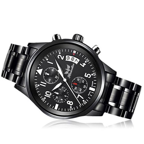 1PC Men's Fashion Watch Stainless Steel Band Analog Quartz Wrist Watch - DirectM