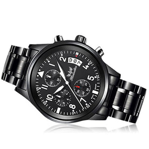 1PC Men's Fashion Watch Stainless Steel Band Analog Quartz Wrist Watch - DirectM