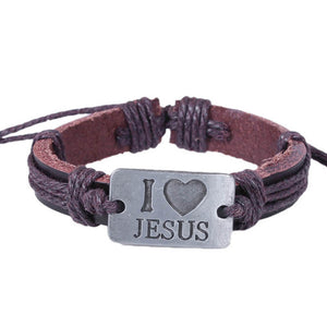 Alloy Bracelet Leather Bracelet Brown - DirectM