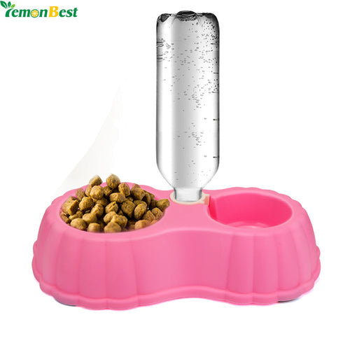 2 Ports Pet Water/Food automatic dispensing  travel feeding bowl - DirectM