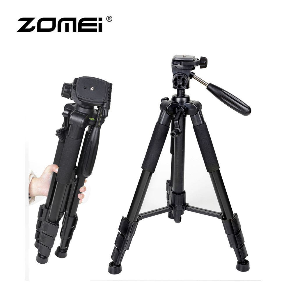 Zomei Professional Aluminum Folding Portable Travel Tripod with 3-way Pan Head Bag for SLR DSLR Camera Q111 Drop Shipping - DirectM