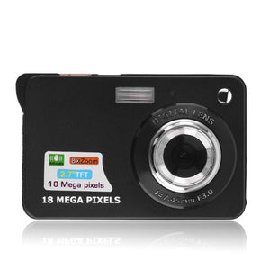 Black 9.5 * 6 * 2.5cm TF card JPEG / AVI CMOS Senor 2.7'' TFT LCD HD 720P 18MP Digital Camcorder Camera 8x Zoom Anti-shake - DirectM