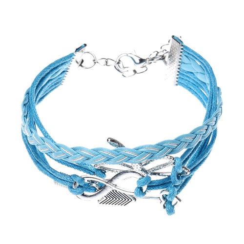 Arrow Dragonfly Handmade Leather Braid Fashion Bracelet - DirectM