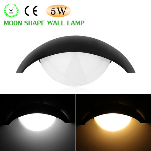 5W Moon Shape LED Wall Lamp Night Light for Theater KTV Bar Showcase Restaurant Gallery Living Room Indoor Places - DirectM