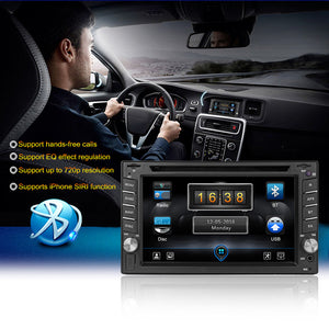 6.2" HD 2DIN Bluetooth Car Stereo Receiver DVD Player Support iPhone Carplay Cast Touch Screen USB SD with Rear Camera - DirectM
