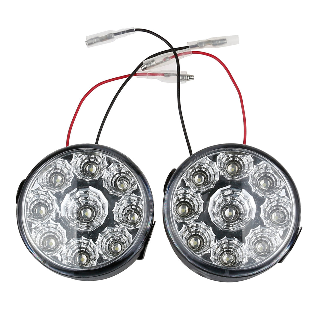 2pcs 9 LED Cool White Daytime Running Light DRL Car Headlight Fog Lights Lamp - DirectM