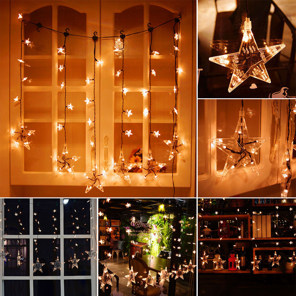 0.75m 60-LED Stars Light with 8 Modes, Memory Function, Waterproof for Garden, Patio - DirectM