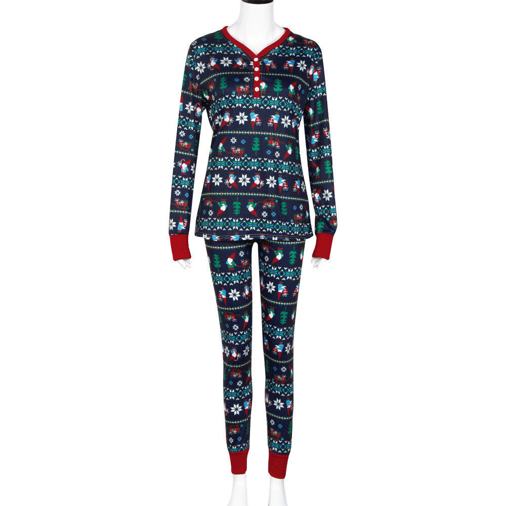 Xmas Women Long Sleeve Family Pajamas Set Mon Sleepwear Nightwear Pyjamas - DirectM