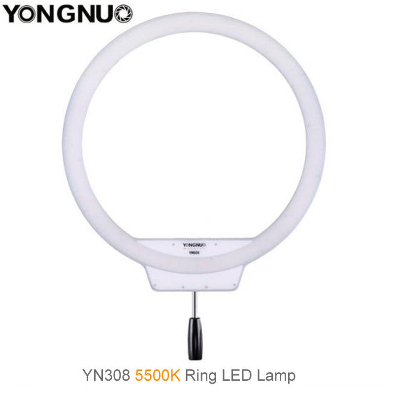 YONGNUO YN308 Selfie Ring Light 5500KTemperature LED Video Light Wireless Remote CRI95 with Handle Grip - DirectM
