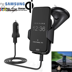 2016 Gift Sale Qi Wireless Charger Charging Car Mount Holder for Samsung Galaxy S7 Note 5 - DirectM