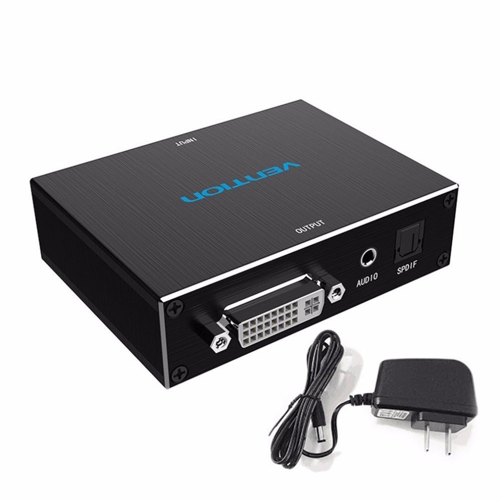 VENTION HDMI To DVI Converter Full HD 1080P Audio Converter Adapter With Dual Audio Interface For HDTV Projector - DirectM