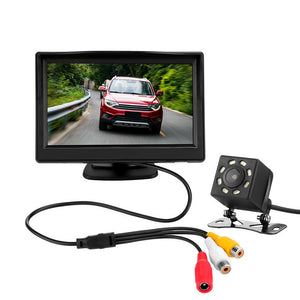 Onever 5 Inches Car Rearview Camera LCD Rear View Display Monitor Kit with Night Vision Wide Angle Car Reverse Backup Parking - DirectM