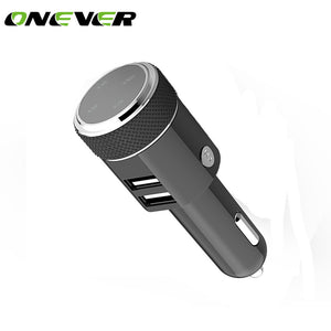 Onever Bluetooth Car Kit FM Transmitter Modulator & APP GPS Car Finder Locator Music Player with 3.1A Dual USB Car Charger - DirectM