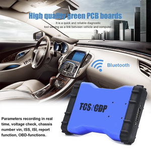 2017 Car Diagnostic Tool TCS CDP Automobile Detector Bluetooth Version 2 Green Boards Parameters Recording In Real Time - DirectM