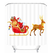 3D Christmas Waterproof Polyester Bathroom Shower Curtain Decor with 12 Hooks - DirectM