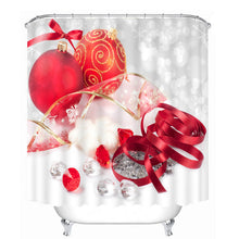 3D Christmas Waterproof Polyester Bathroom Shower Curtain Decor with 12 Hooks - DirectM