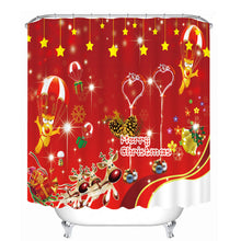 3D Christmas Waterproof Polyester Bathroom Shower Curtain Decor with 12 Hooks - DirectM