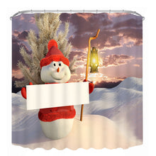 3D Christmas Waterproof Polyester Bathroom Shower Curtain Decor with 12 Hooks - DirectM