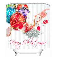 3D Christmas Waterproof Polyester Bathroom Shower Curtain Decor with 12 Hooks - DirectM