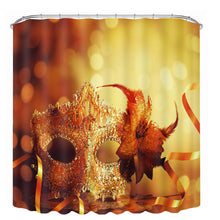 3D Christmas Waterproof Polyester Bathroom Shower Curtain Decor with 12 Hooks - DirectM