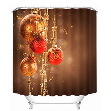 3D Christmas Waterproof Polyester Bathroom Shower Curtain Decor with 12 Hooks - DirectM