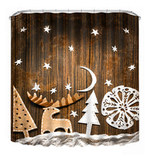 3D Christmas Waterproof Polyester Bathroom Shower Curtain Decor with 12 Hooks - DirectM