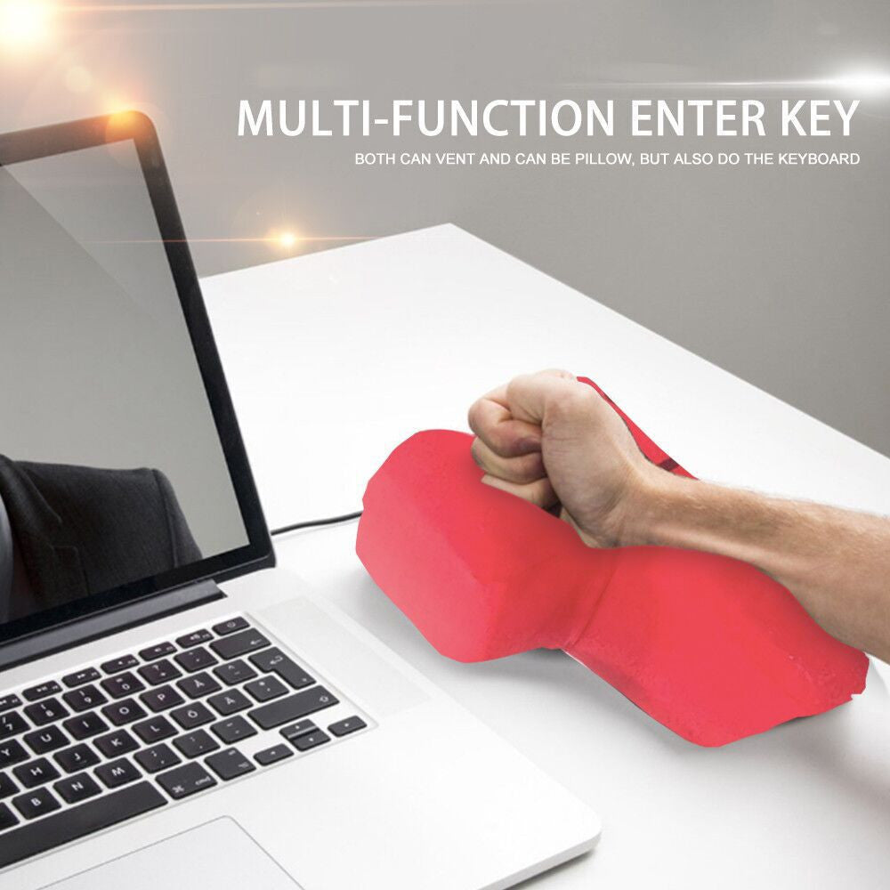 Big Enter Key USB Pillow Anti-stress Relief Super Size Enter Key Unbreakable - DirectM
