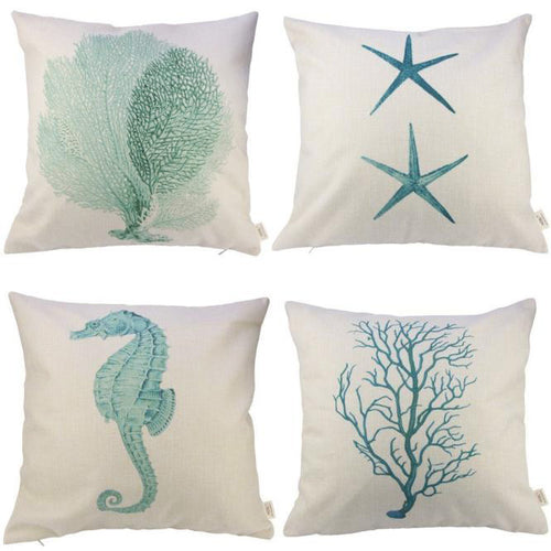 4PC Pillow Case Sofa Waist Throw Cushion Cover Home Decor - DirectM
