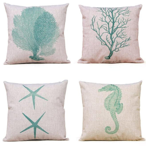 4pcs Home Cotton Linen Leaning Cushion Throw Pillow Covers Pillowslip Case - DirectM