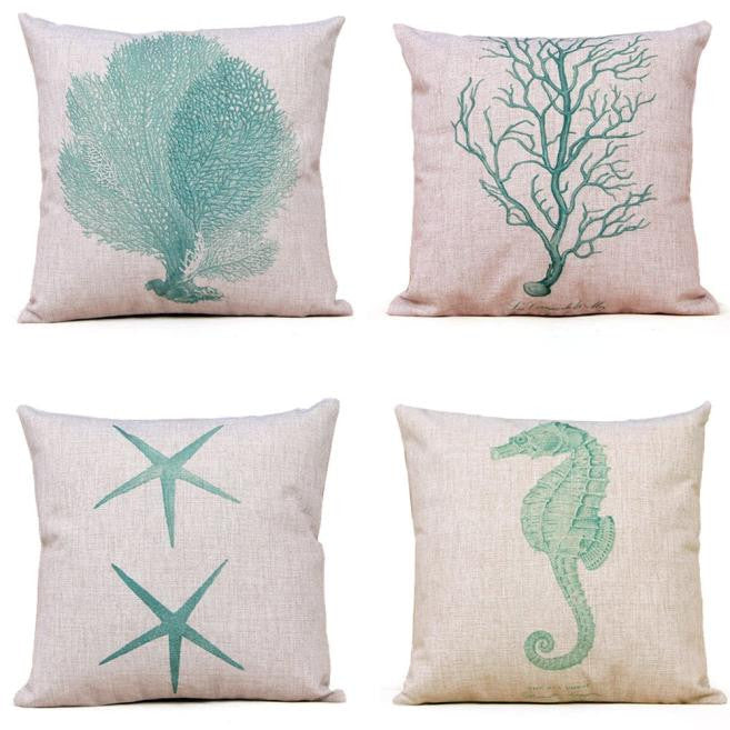 4pcs Home Cotton Linen Leaning Cushion Throw Pillow Covers Pillowslip Case - DirectM