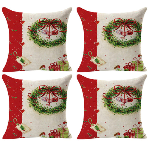 4PCS Linen Square Throw Flax Pillow Case Decorative Cushion Pillow Cover - DirectM