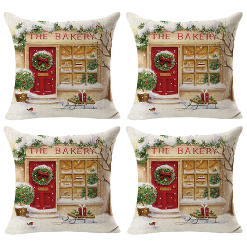 4PCS Linen Square Throw Flax Pillow Case Decorative Cushion Pillow Cover - DirectM