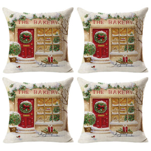 4PCS Linen Square Throw Flax Pillow Case Decorative Cushion Pillow Cover - DirectM